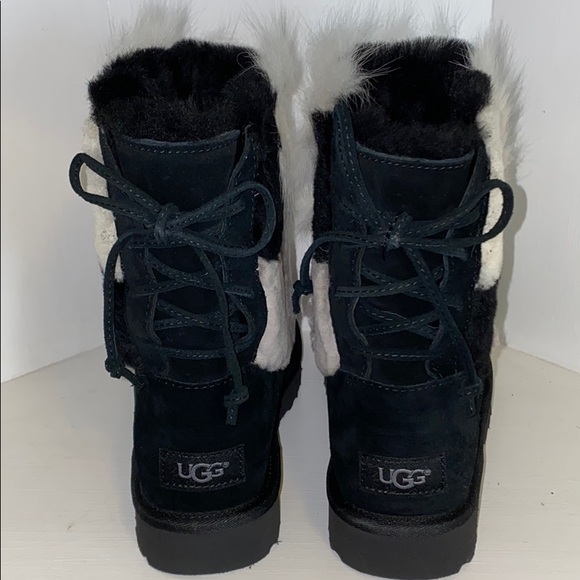 AUTH NIB UGG CLASSIC SHORT PATCHWORK FLUFF BOOT - Picture 6 of 14